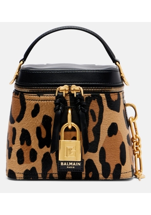 Balmain Pulse animal-printed calf hair makeup bag