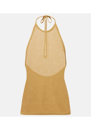 Lemaire Knitted halterneck cotton top