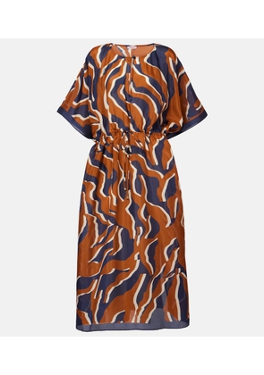 Eres Archipel printed gathered silk kaftan