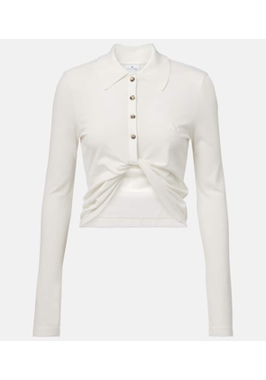 Courreges Cropped cotton shirt