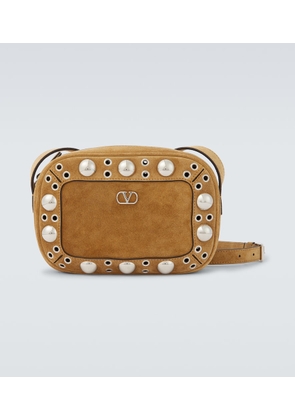 Valentino Garavani Nellcote studded suede crossbody bag