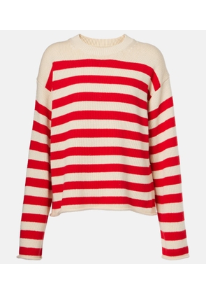 Velvet Lex striped cotton and cashmere sweater