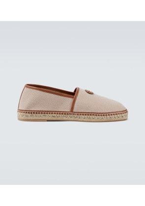 Valentino Garavani VLogo leather-trimmed canvas espadrilles