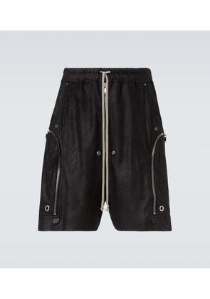 Rick Owens Bauhaus Bela leather shorts