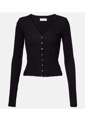 Velvet Drew cotton-blend pointelle cardigan