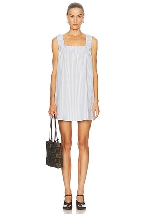 Deiji Studios Yoke Mini Dress in Mineral Stripe - Baby Blue. Size M (also in S).