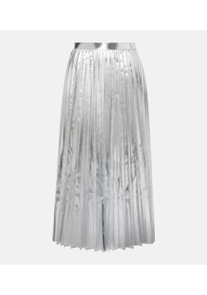 Junya Watanabe Pleated metallic-effect midi skirt