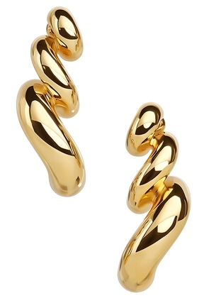 ALAÏA ALAΪA Twist Earrings in Or - Metallic Gold. Size all.