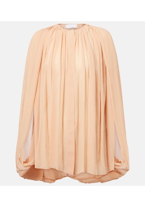 Stella McCartney Draped silk chiffon blouse