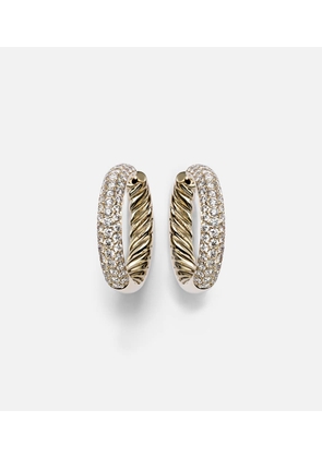 David Yurman DY MercerÂ® 18kt gold hoop earrings with diamonds