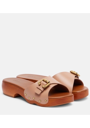 Chloe Jeannette 40 embellished leather clogs