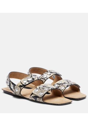 Khaite Boden snake-effect leather sandals