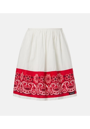 Miu Miu Bandana printed cotton poplin miniskirt