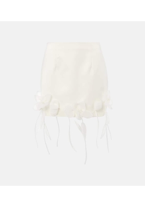 Rotate Bridal floral-applique miniskirt