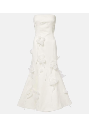 Rotate Bridal floral-applique midi dress