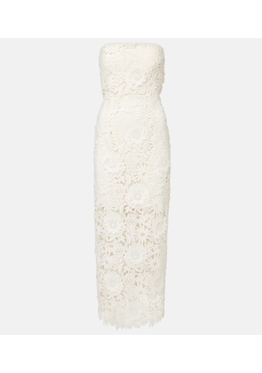 Rotate Bridal strapless lace midi dress