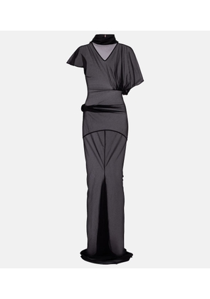 Rick Owens Lilith sheer organza jersey gown