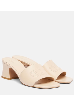 Chloe Chloe Soleil 55 logo leather mules