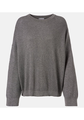 Brunello Cucinelli Cotton-blend lame sweater