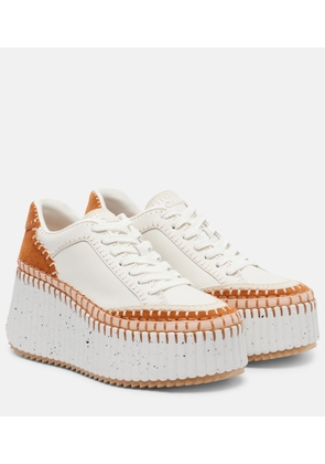 Chloe Leather platform sneakers