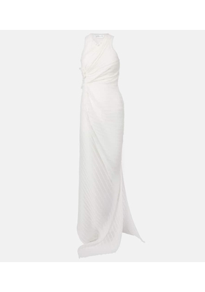 Victoria Beckham Gathered cotton-blend maxi dress