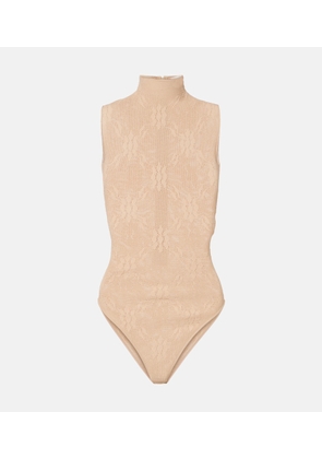 Victoria Beckham Sheer high-neck lace bodysuit
