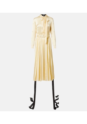 Balenciaga Bow-detail silk satin midi dress