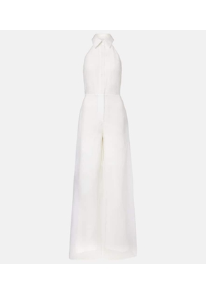 Max Mara Bridal Tunca semi-sheer silk jumpsuit