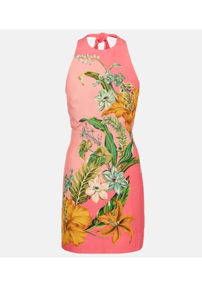 Alemais Anika floral linen minidress