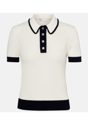 Tory Burch Open-knit polo shirt