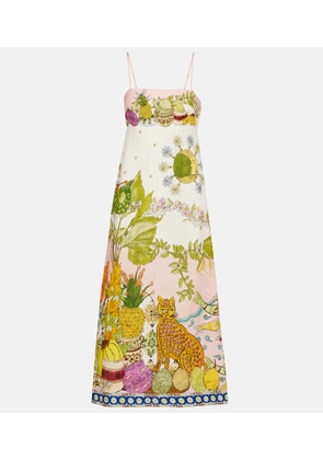Alemais Hazel printed linen-blend maxi dress