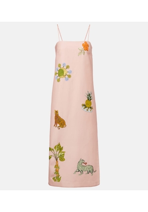 Alemais Hazel printed linen-blend maxi dress