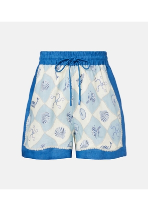 Alemais Pia printed high-rise shorts