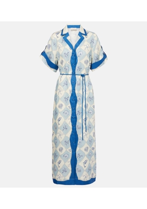 Alemais Pia printed linen shirt dress