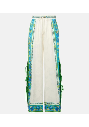 Alemais Vivianna printed high-rise wide-leg pants