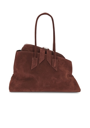 THE ATTICO La Passeggiata Medium Top Handle Bag in Light Chocolate - Brown. Size all.