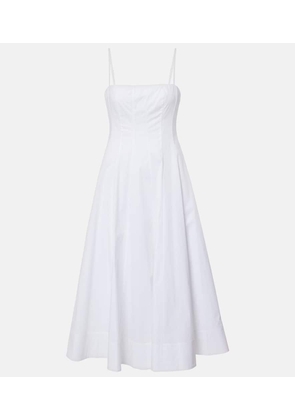 Staud Wylie corset cotton midi dress