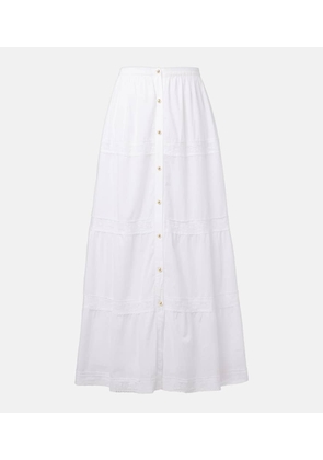 Melissa Odabash Cate lace-trimmed cotton maxi skirt