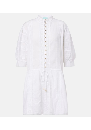 Melissa Odabash Rita lace-trimmed cotton minidress