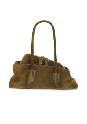 THE ATTICO La Passeggiata Small Top Handle Bag in Khaki - Green. Size all.