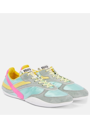 Miu Miu Gymnasium suede and technical sneakers