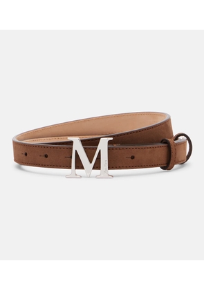 Max Mara Mclassic 20 logo suede belt