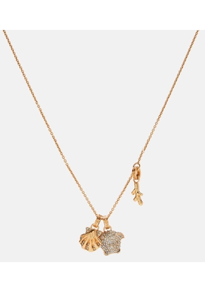 Versace Medusa crystal-embellished charm necklace