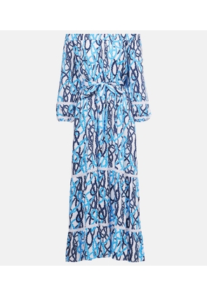 Melissa Odabash Eclipse printed off-shoulder midi dress