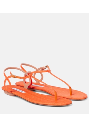 Aquazzura Almost Bare raffia-effect sandals