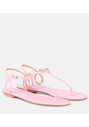 Aquazzura Almost Bare raffia-effect sandals