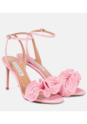 Aquazzura Noches Tropicales 85 raffia sandals