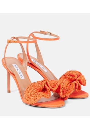 Aquazzura Noches Tropicales 85 raffia sandals