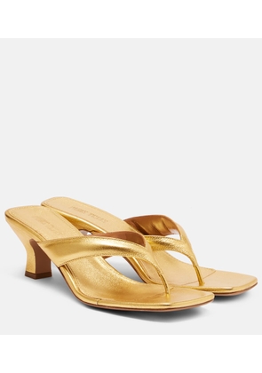 Paris Texas Portofino metallic leather thong sandals