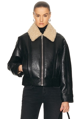 A.L.C. Stevie Jacket in Deepest Brown - Chocolate. Size L (also in XS, S, M).